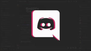 Discord logo over screenshot of RedGIFs Discord server