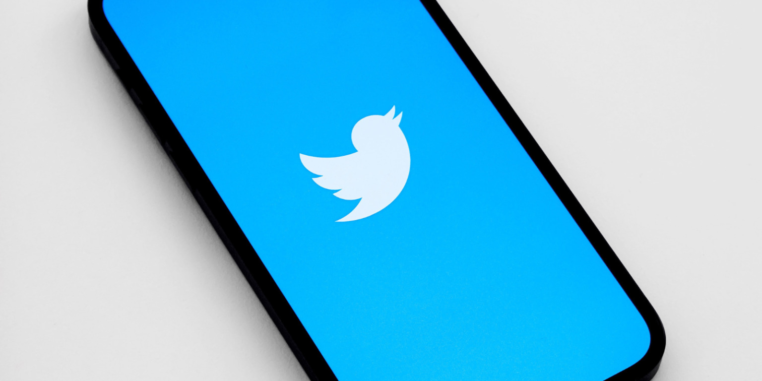 twitter logo on smartphone
