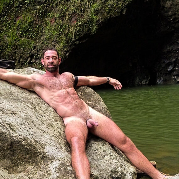 gay pornstar roman mercury nude in nature