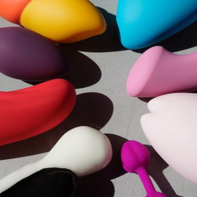 Assortment of sex toys and how to care for them