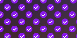 Purple RedGIFs verification checkmark tiled