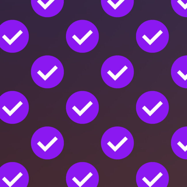 Purple RedGIFs verification checkmark tiled
