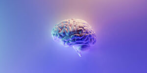 abstract image of a brain on gradient background