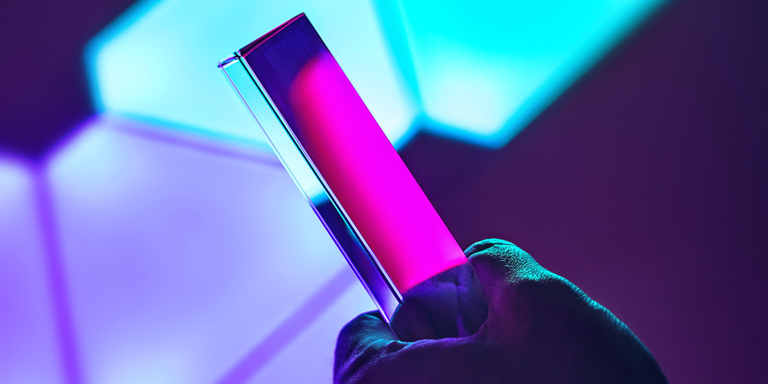 abstract image holding light stick