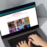 website visible on laptop computer