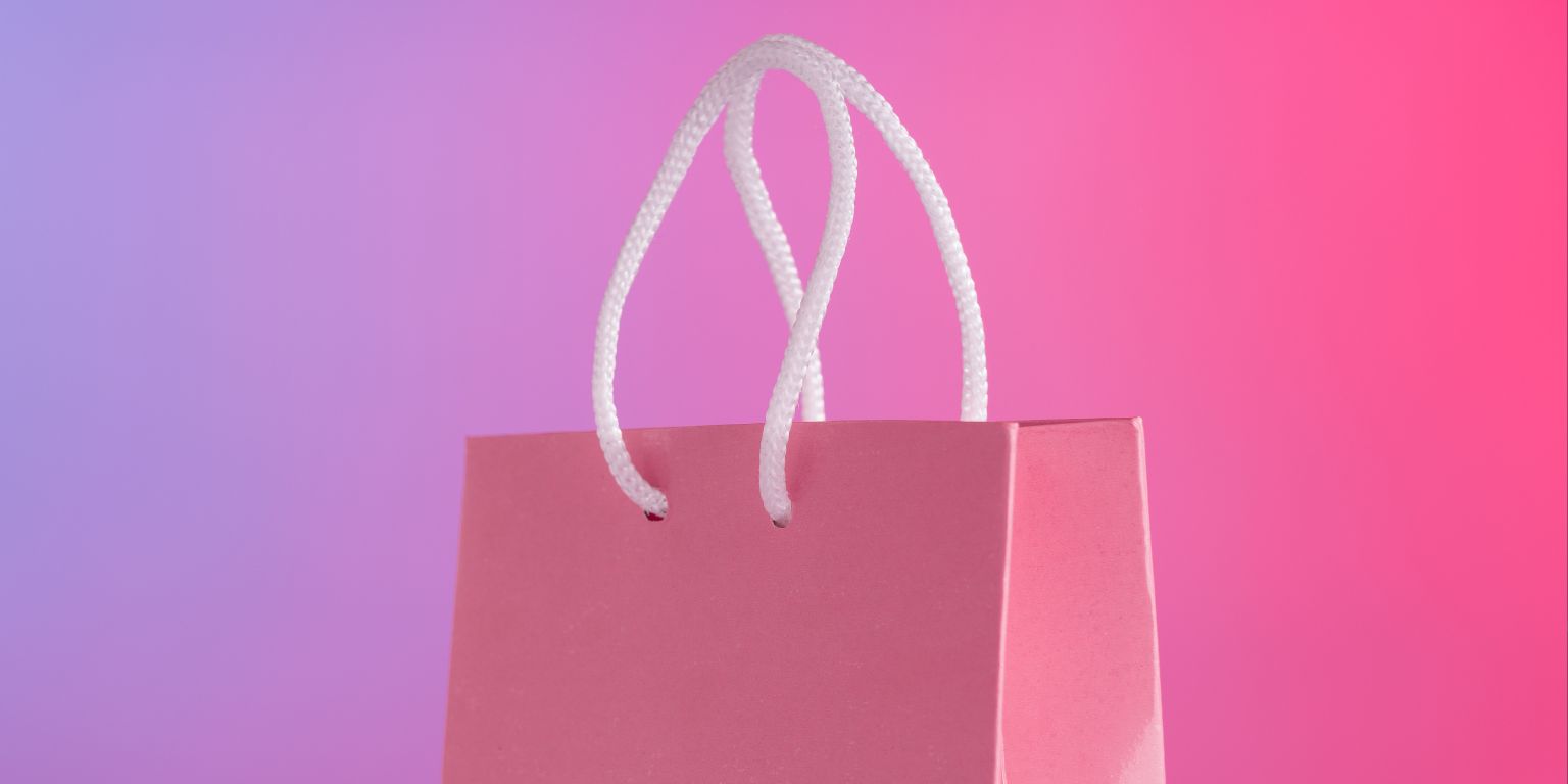 pink shopping bag