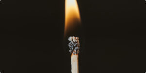 Burning match