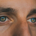 Blue-eyed man's eyes