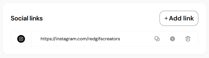 add social link to profile